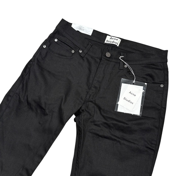 NWT Acne Studios Ace Stay Cash Skinny Black Denim Jeans Mens 33 - Picture 3 of 11